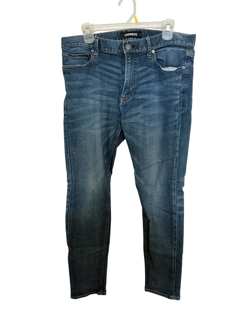 Express Men's Skinny Jeans in Faded Blue
